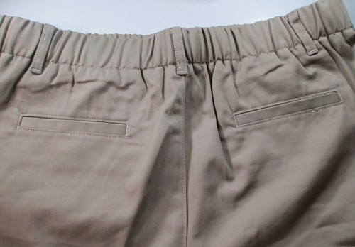 LANDS END Khaki School Uniform Elastic Waist Pull-On Pants Boys 20 INSEAM 32" - Picture 3 of 7
