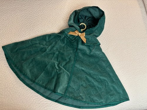 American Girl Doll Elizabeth MANTELLO TRAPUNTATO vacanza verde velluto oro usato in ottime condizioni - Foto 10 di 11