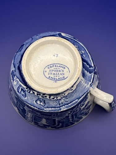 Antigua taza ""italiana"" azul Copeland Spode | Inglaterra - Imagen 6 de 6