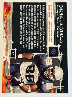2001 Topps XFL #66 Darnell McDonald Los Angeles Xtreme | eBay