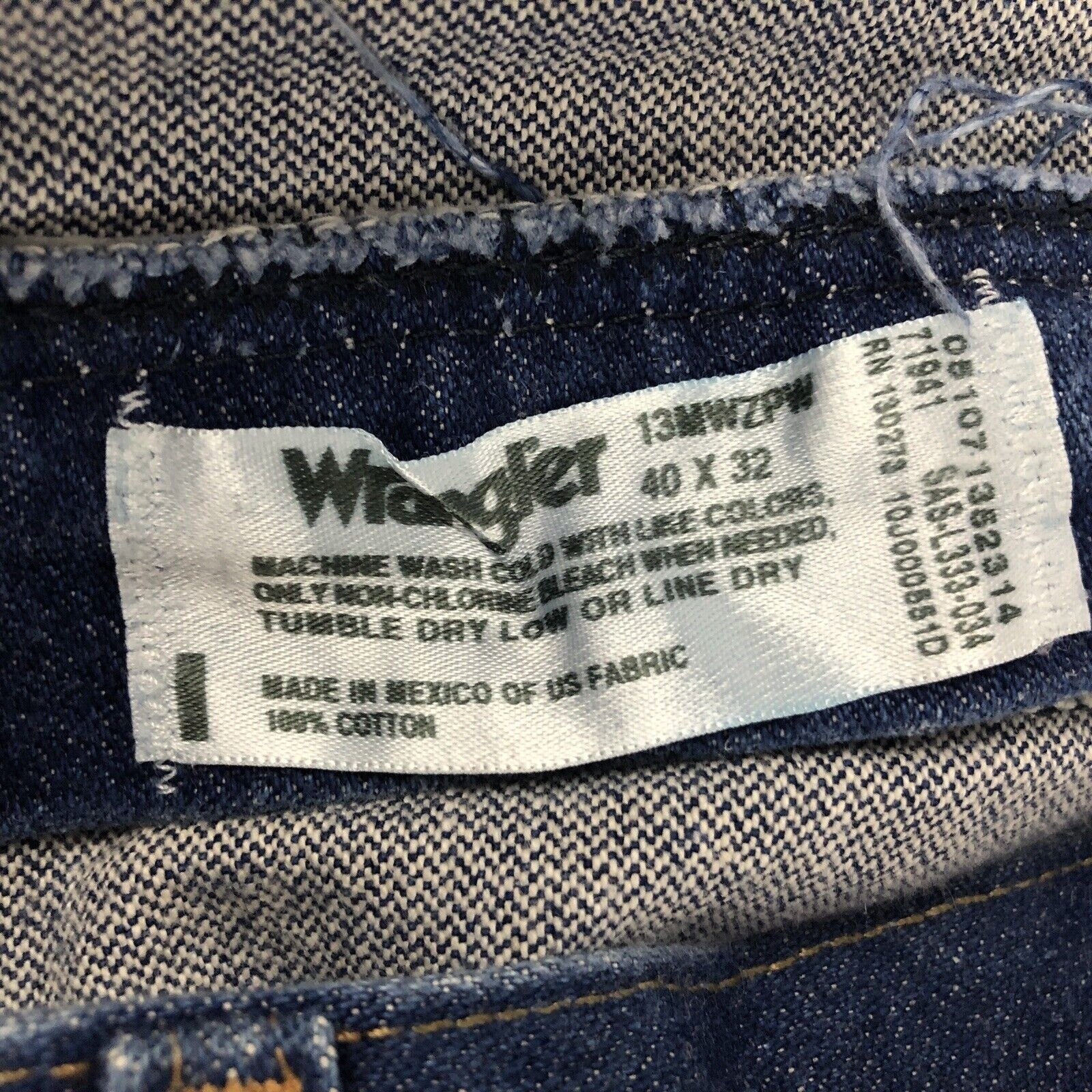 Wrangler 13MWZPW Denim Jeans Actual Size 40x30 Cowboy Jeans Straight Fit Rodeo thumbnail 6