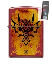 Zippo 21063 Anne Stokes Collection Dragon in Flames RARE Lighter + FLINT PACK