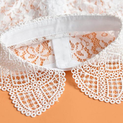 Women Black White Lace False Collar Fake Half Shirt Blouse Detachable Collar - Bild 4 von 20