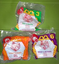 McDonalds 1994 Warner Bros Animaniacs toys 3 Dot 4 Wakko Yakko 6 Mindy  Buttons