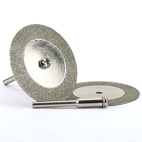 10PCS 40mm Diamond Cutting Off Discs Wheel Rotary Tool with 2 Mandrel Arbor Set Cuisine