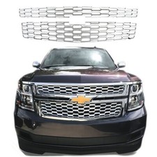 For 2015-2020 Chevy Tahoe Suburban Chrome Grille Overlay Grill Cover Ls Lt