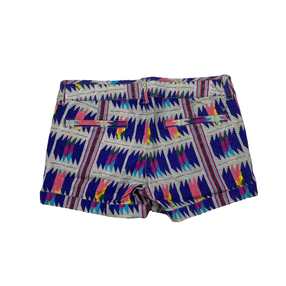 American Eagle Shorts Womens Size 2 Midi Stretch Gray Abstract Print Twill - Image 2 of 4