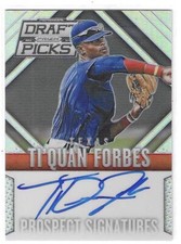 2014 PANINI PRIZM PERENNIAL DRAFT PICKS TI'QUAN FORBES AUTO #59 TEXAS RANGERS