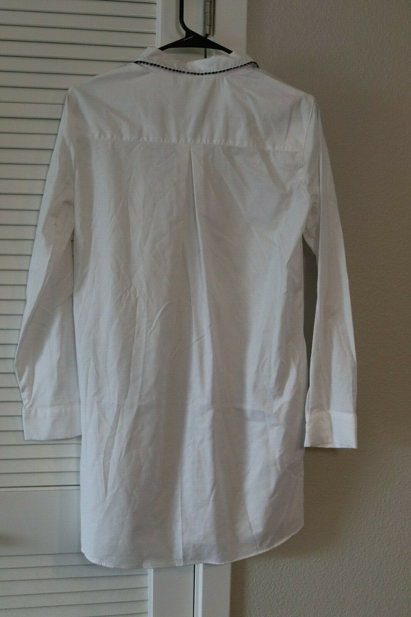 トップス s. NEW Zara Women White Long Shirt, Size XS | eBay