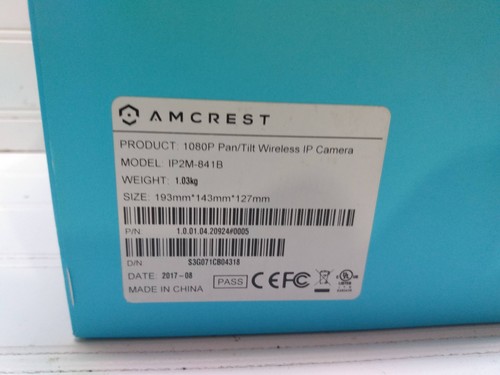 Amcrest IP2M-841B Indoor Pan/Tilt 1080P WiFi IP Security Camera - Black - Picture 4 of 7