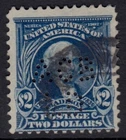 1898, Sc #212 MADISON $2 - USED - PERFIN ANGO-CALIFORNIA BANK