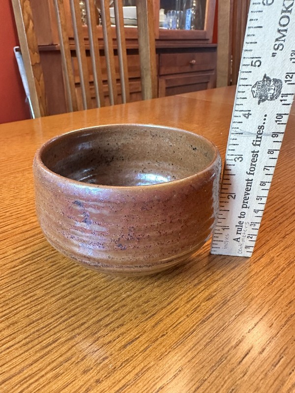 Tamba Ware Matcha Tea Bowl Signed Tea Ceremony Pottery