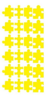 Puzzle Stickers Sticker Vynil 1-1/4'' DC39-025 Light Yellow