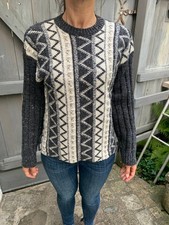 Mosquito Alpaka Echt Woll Norweger Strick Ski Pullover X-Mas Öko Ethno Sweat S/M