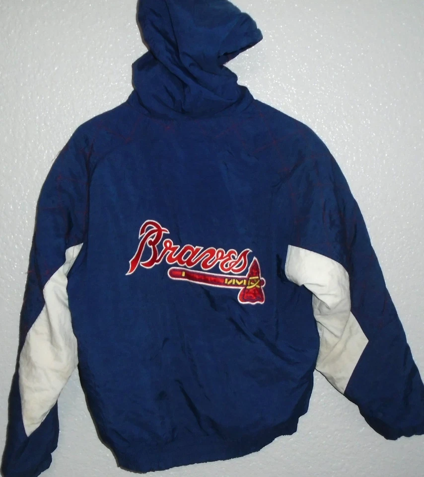 vintage 90s Atlanta Braves Starter Puffer Jacket- Size youth Large - Image 2 of 4