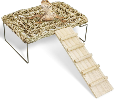 #ad Bearded Dragon Hammock with Ladder Adjustable Lizard Bed Tank Accessories Decor $40.72