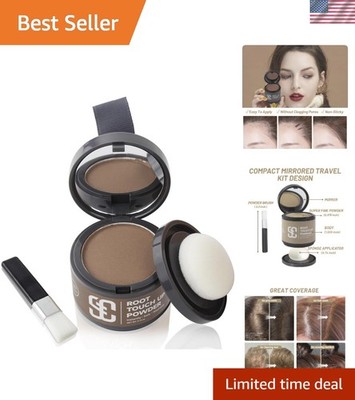 Travel-Friendly Hair Coverage Powder - Perfect for Thinning Hair - Light Brown