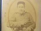Civil War soldier holding a pistol large albumen photograph