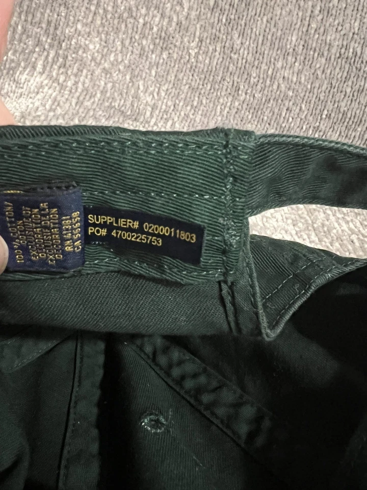 De colección Polo Deportivo Ralph Lauren Sombrero con Tirantes Bordado Escritura Deletreado (h5) Foto 2 de 4