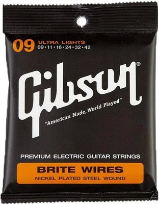 Gibson Brite Wires Ultra Light's 9's Premium E-Gitarrensaiten.