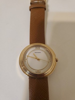 Tory Burch Bailey Tan & Gold Tone Stainless Watch TBW6100