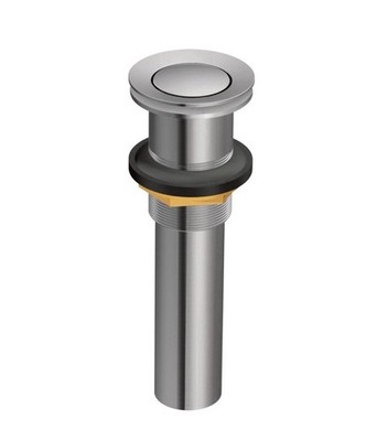 Moen Lavatory Push-N-Lock Drain Assembly Without Overflow in Chrome - 140780