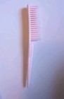 Vintage Light Pink Plastic Teasing Backcombing Brush Hard Bristles — photo 8