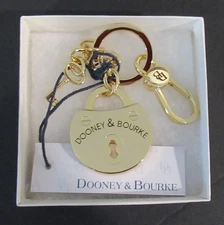 Authentic Dooney & Bourke Samba Lock & Key Key FOB/Bag Charm Brand NEW Boxed