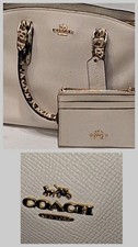 Coach Women's Cream Tote and Wallet Set