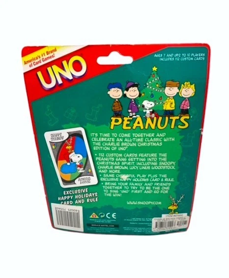 Peanuts A Charlie Brown Navidad UNO Juego Snoopy Holiday Dog House 2007 - ¡Nuevo! Foto 3 de 3