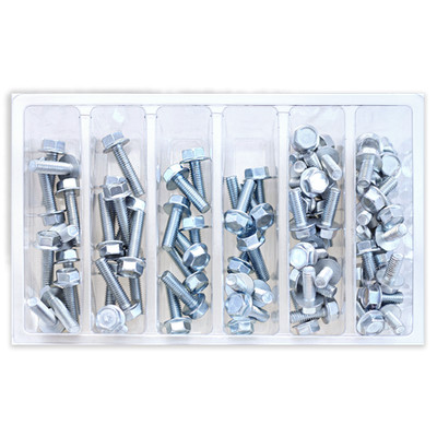 Bolt Motorcycle Hardware, Inc SVC M6 10MM Hex Flange Bolt Assortment