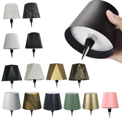 Wireless bottle table lamp with touch control in 3 colors and stepless dimming,