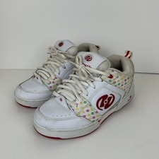Vtg Y2k Heelys 9171 Roller Shoes White Red Yellow Green Print Skate Sneakers 7
