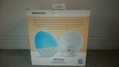 RENEW SUNRISE SIMULATION WAKE-UP LAMP AND CLOCK. Free Shipping!