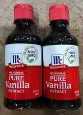 Lot Of 2 McCormick All Natural Pure Vanilla Extract, 8 fl oz 