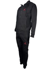 Jogger  Zip Up Hoodie SET   Jordan- Embroidered Logos on Both Pieces Black