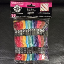 Loops  Threads 36 Skein Craft Cord Sealed Rainbow Colors 10 Yards Each