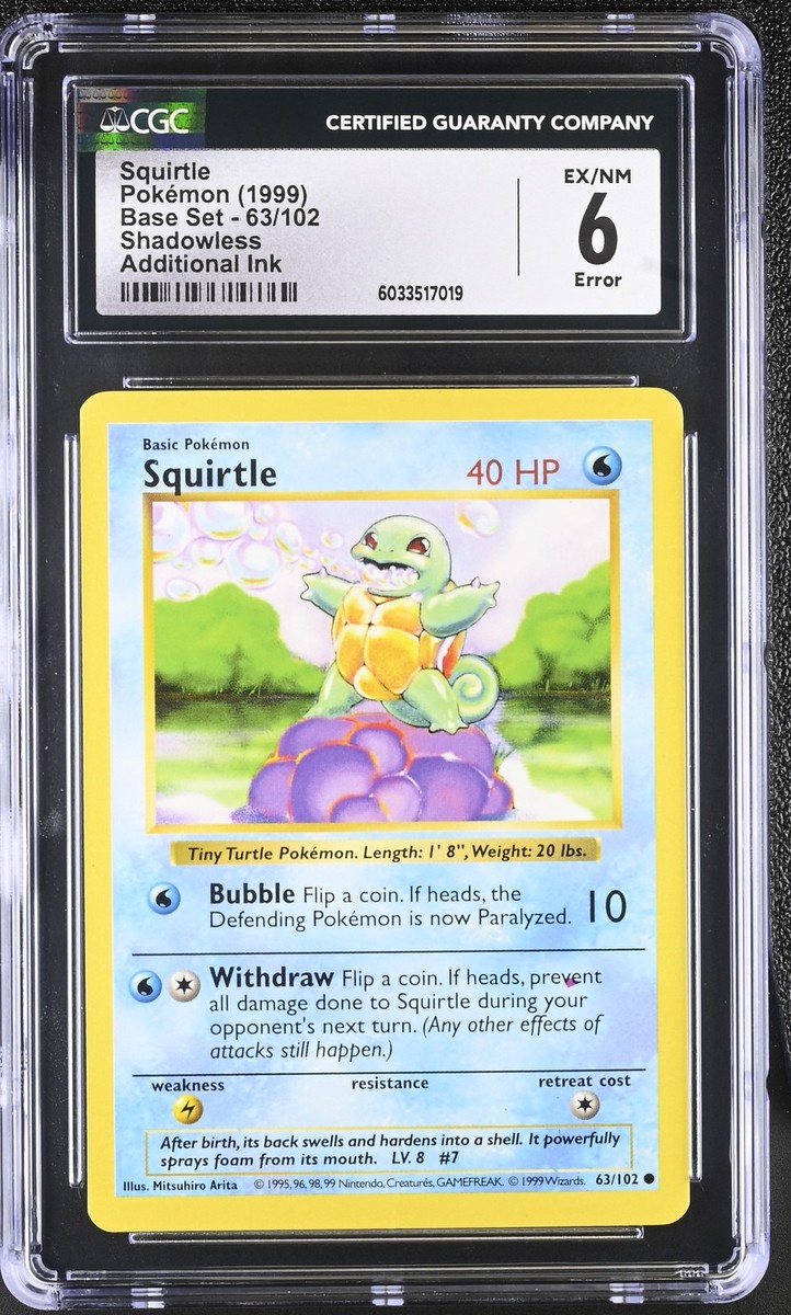 Squirtle ゼニガメ ● シャドウレス Shadowless ウィザーズ社 Squirtle - Base Set (Shadowless) - Pokemon - TCGplayer.com