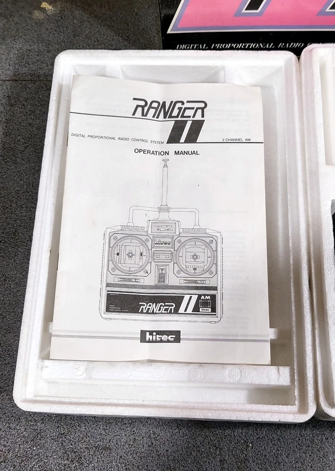 HITEC RANGER 2 RC controller transmitter receiver 2CH 27Mhz BOAT matiya Kyosho - Image 2 of 4