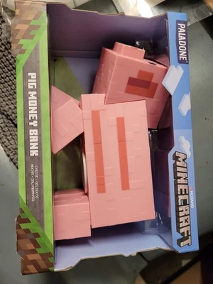 Mojang Minecraft Pig Money Box Paladone Piggy Bank Brand New In Box a