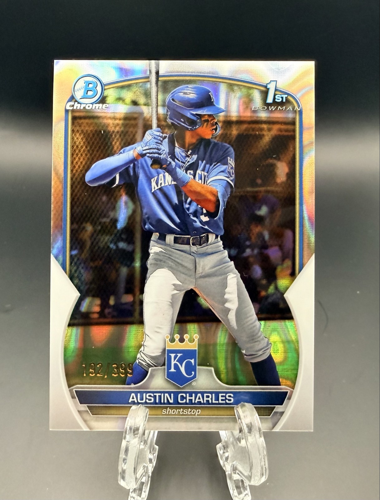 2023 Bowman - Chrome Prospects Austin Charles #BCP-17 Lava Refractor /399 (RC)