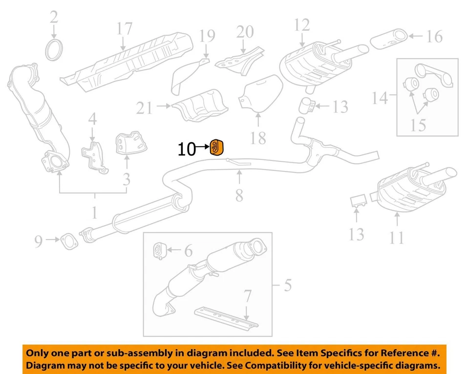 适合 2012 - 2013 年 BUICK REGAL GASKET EXH MUFF 22936409 - 全新原始设备制造商 22936409 — 第 2/3 张图片