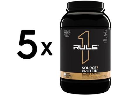 5 x Rule One Source7 Protein, Salted Caramel - 897g (37,90 EUR/kg)