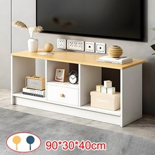 90CM Wooden Storage TV Cabinet Living Room Media Cabinet 3 Shlef TV Unit Stand