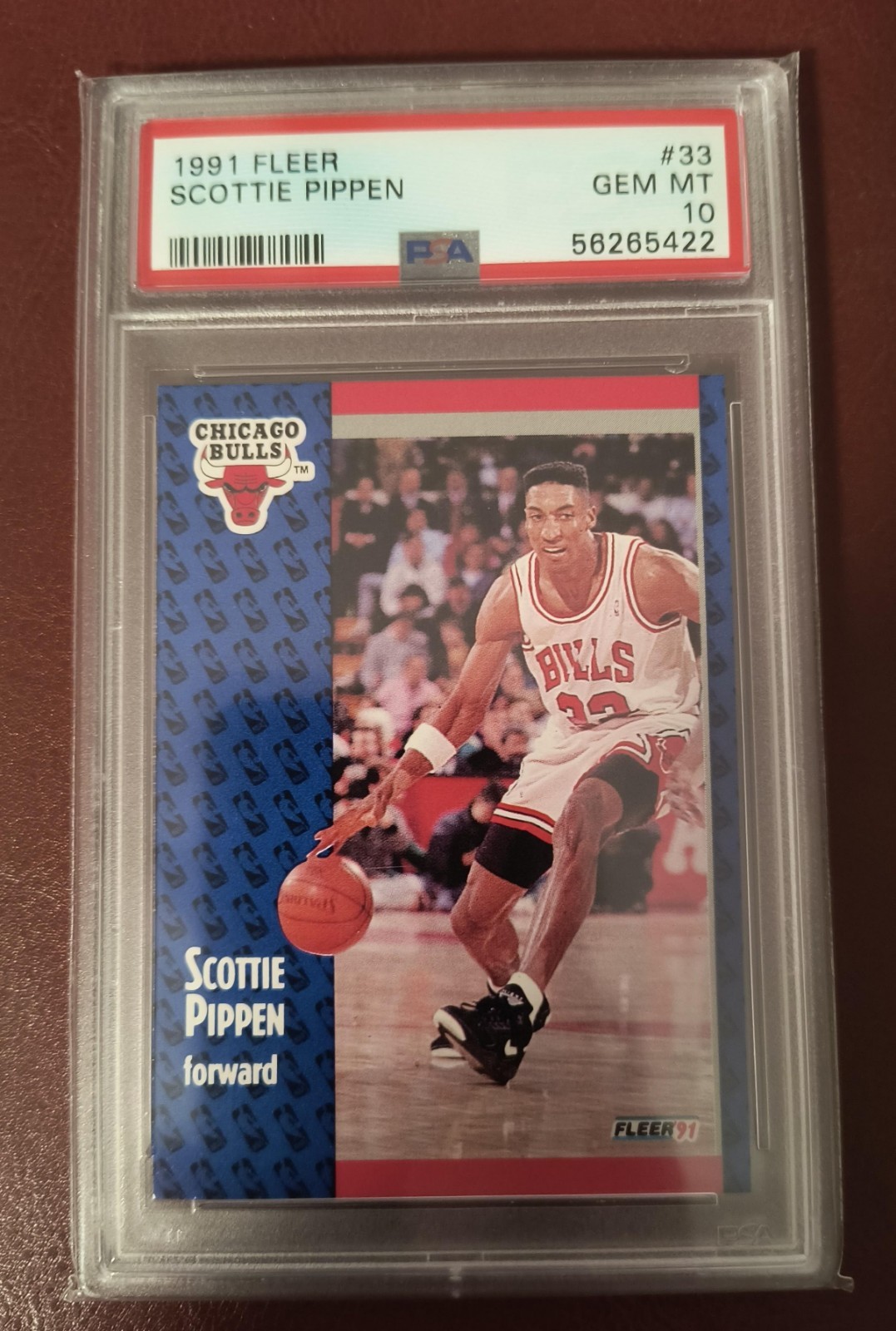1991 Fleer, Scottie Pippen #33, Gem Mint PSA 10, Low Pop, Rare