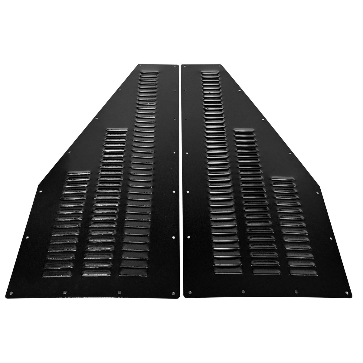 Black Louver Aluminum Hood Bolt On Vent Panels for Jeep XJ