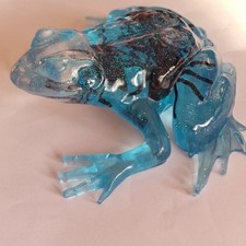 Handmade Resin Frog Halloween themed Paperweight Ornament