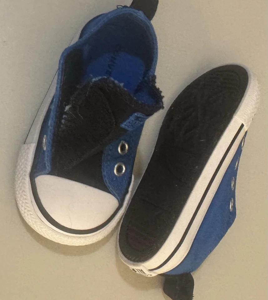 Boys Girls CONVERSE No Lace Shoes Toddler Size 5 FREE SHIPPING - Image 3 of 4