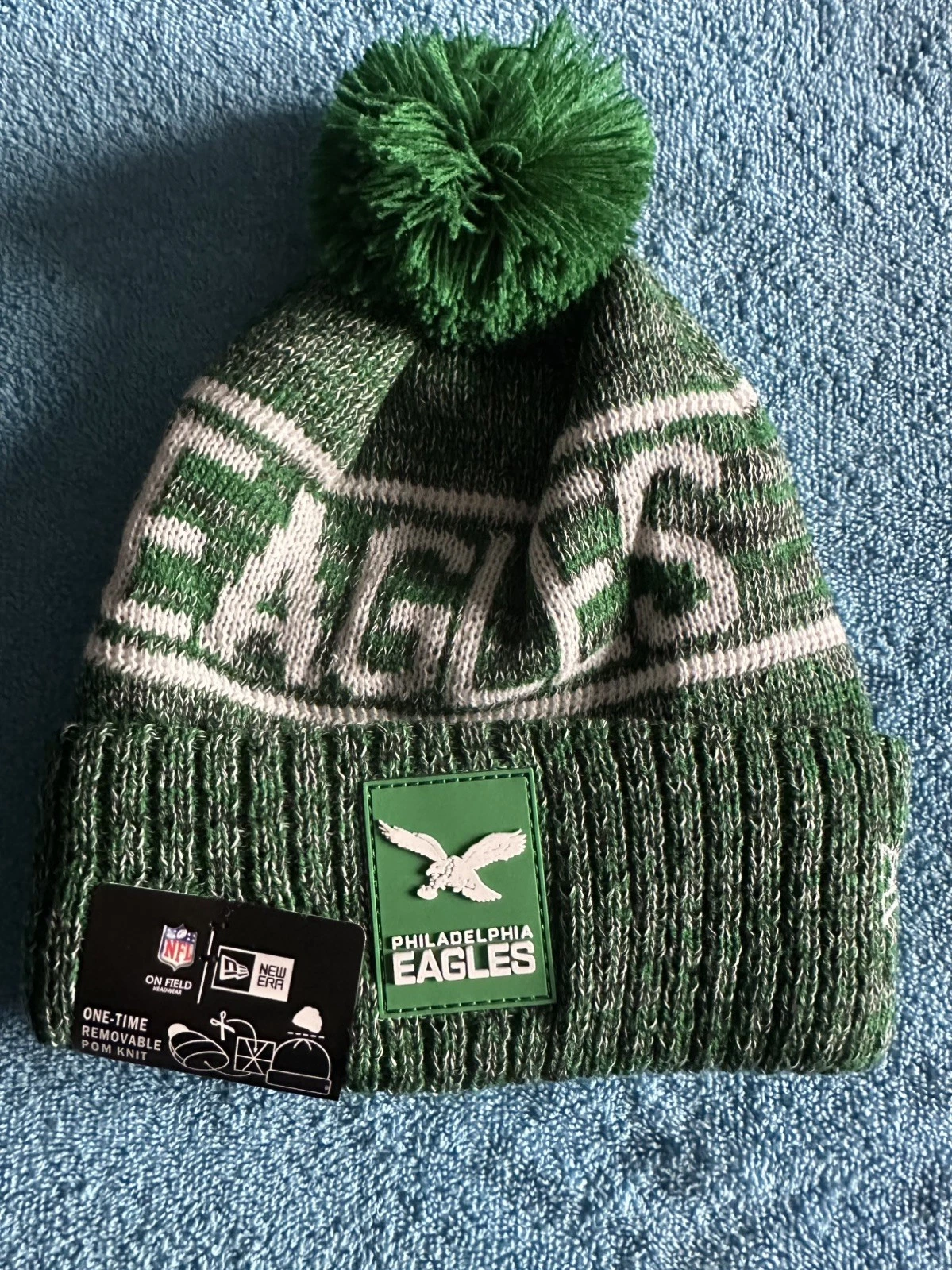 Philadelphia Eagles NFL Bobble Hat Beanie Team Logo Multi Colored