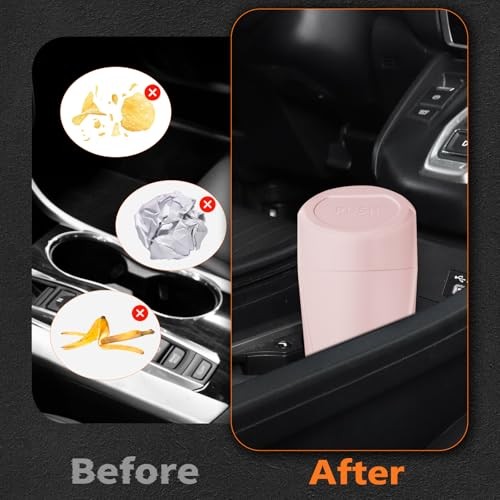 Confezione 2 Pattumiera Auto Con Coperchio, Mini Accessori Auto Antiperdite per Interni, Casa foto 5